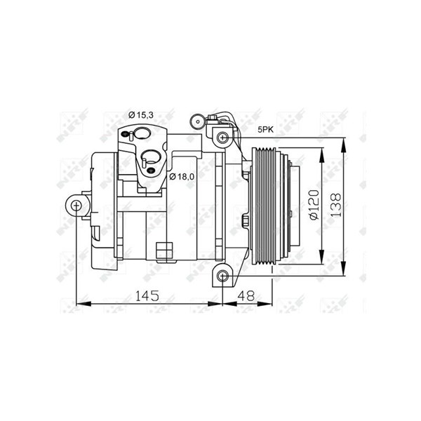 Kompressor, klimatanläggning Nrf 32470 NRF