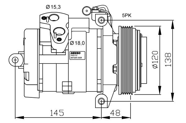 Kompressor, klimatanläggning Nrf premium 32470G NRF premium