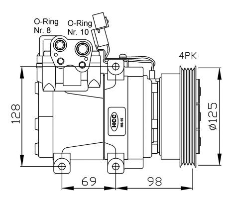 Kompressor, klimatanläggning Nrf premium 32471G NRF premium