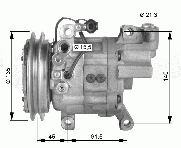 Kompressor, klimatanläggning Nrf 32475 NRF