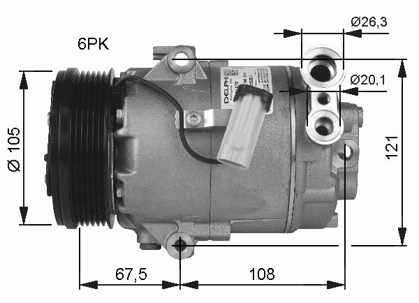 Kompressor, klimatanläggning Nrf 32480 NRF