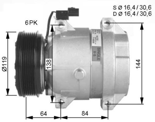 Kompressor, klimatanläggning Nrf premium 32483G NRF premium