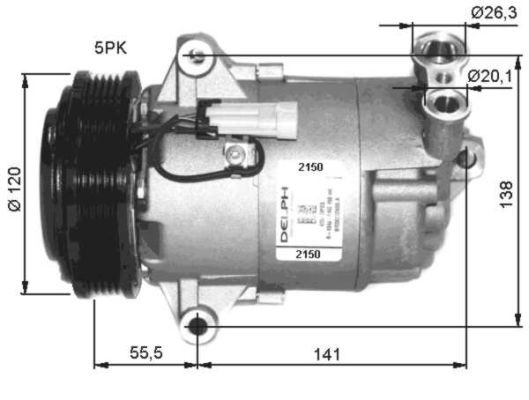 Kompressor, klimatanläggning Nrf 32486 NRF