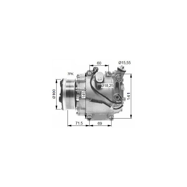 Kompressor, klimatanläggning Nrf 32491 NRF