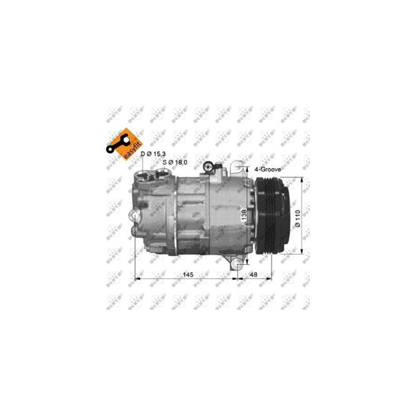 Kompressor, klimatanläggning Nrf 32493 NRF