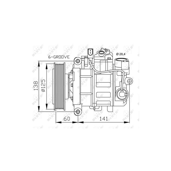 Kompressor, klimatanläggning Nrf 32512 NRF