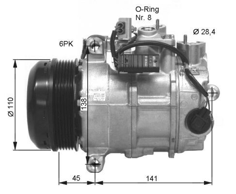 Kompressor, klimatanläggning Nrf premium 32676G NRF premium