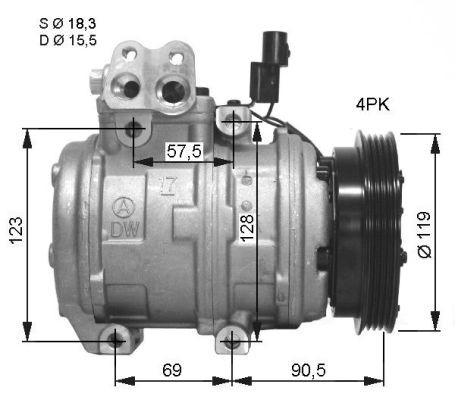 Kompressor, klimatanläggning Nrf premium 32679G NRF premium