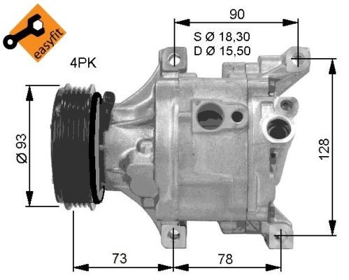 Kompressor, klimatanläggning Nrf premium 32686G NRF premium