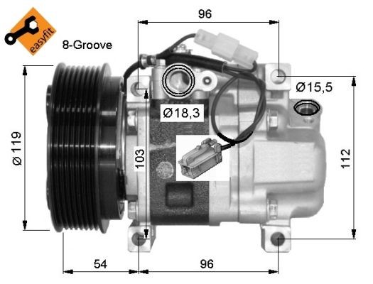 Kompressor, klimatanläggning Nrf premium 32688G NRF premium