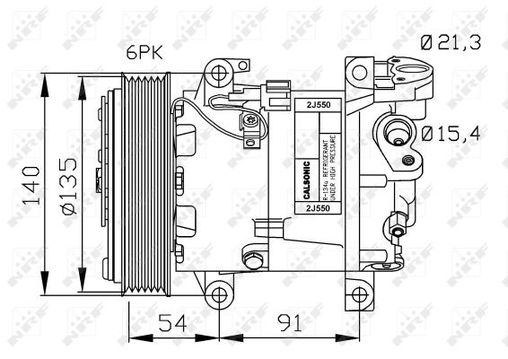 Kompressor, klimatanläggning Nrf premium 32690G NRF premium
