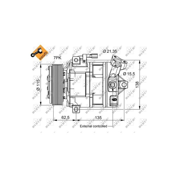Kompressor, klimatanläggning Nrf 32692 NRF