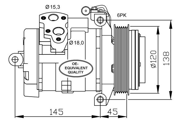 Kompressor, klimatanläggning Nrf 32698 NRF