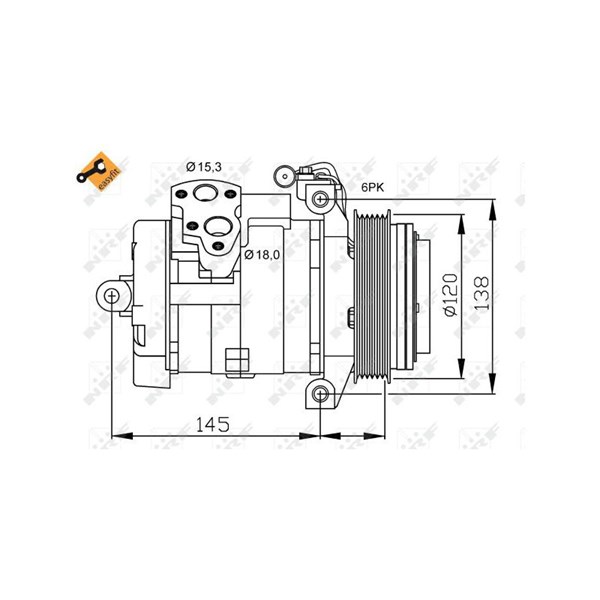 Kompressor, klimatanläggning Nrf 32698 NRF