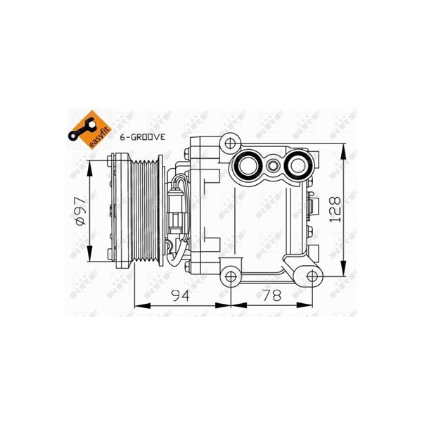 Kompressor, klimatanläggning Nrf 32724 NRF