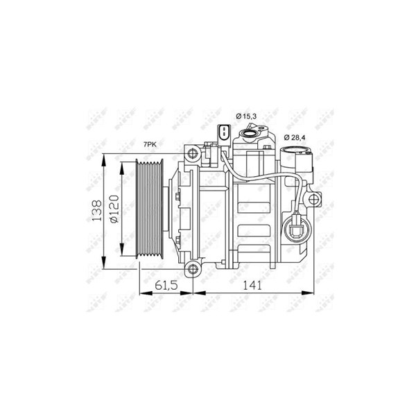 Kompressor, klimatanläggning Nrf 32777 NRF