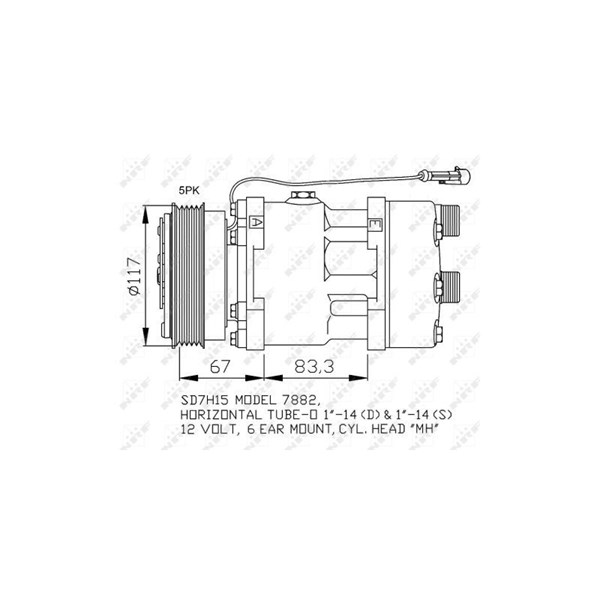 Kompressor, klimatanläggning Nrf 32779 NRF