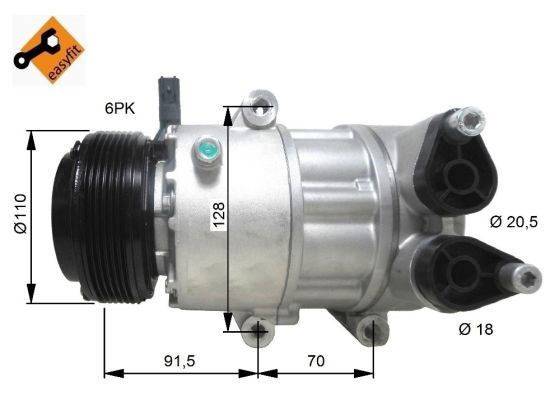 Kompressor, klimatanläggning Nrf 32812 NRF