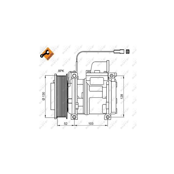 Kompressor, klimatanläggning Nrf 32824 NRF