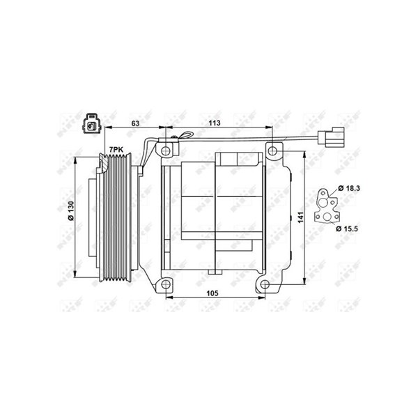 Kompressor, klimatanläggning Nrf 32881 NRF