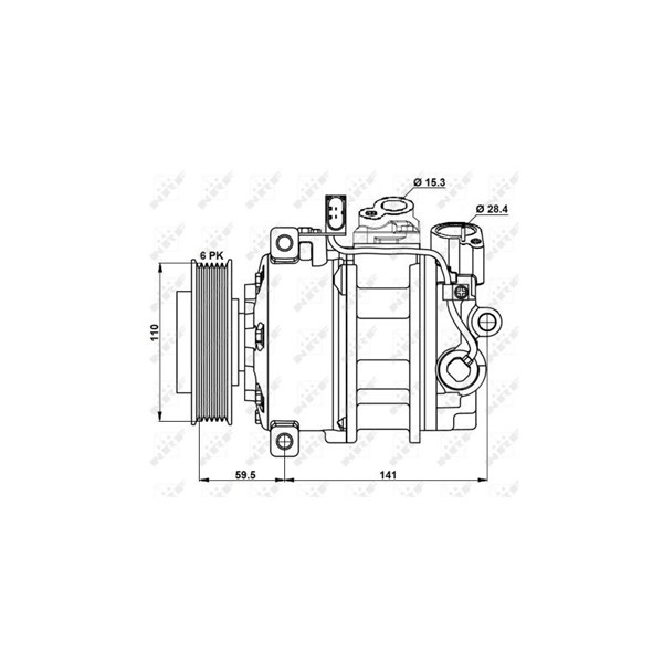 Kompressor, klimatanläggning Nrf 32883 NRF