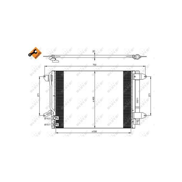 Kondensor, klimatanläggning Nrf 350028 NRF