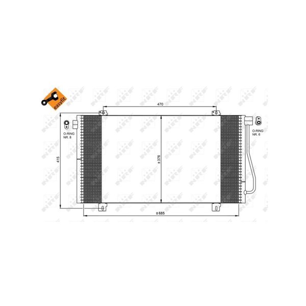 Kondensor, klimatanläggning, Fram Nrf 350030 NRF