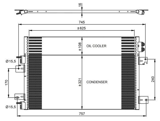 Kondensor, klimatanläggning Nrf 350031 NRF