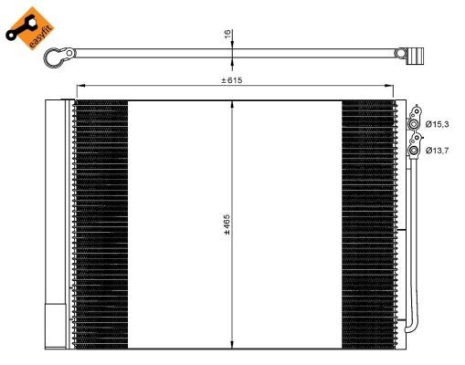 Kondensor, klimatanläggning Nrf 350033 NRF