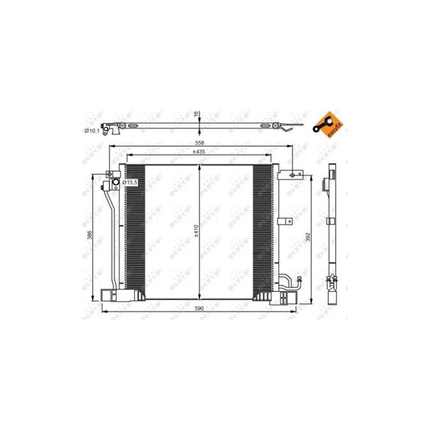 Kondensor, klimatanläggning Nrf 350040 NRF