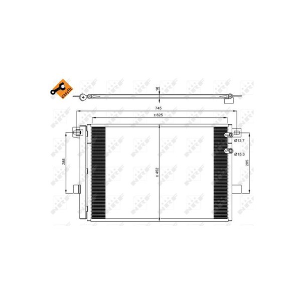 Kondensor, klimatanläggning Nrf 350041 NRF