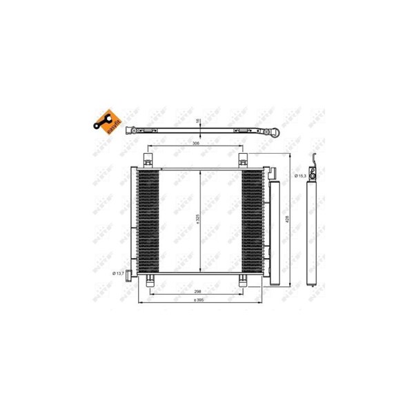 Kondensor, klimatanläggning Nrf 350045 NRF
