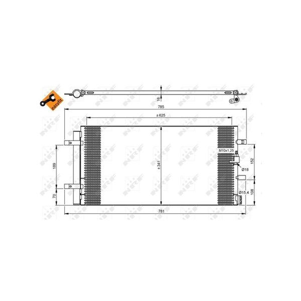 Kondensor, klimatanläggning Nrf 350046 NRF