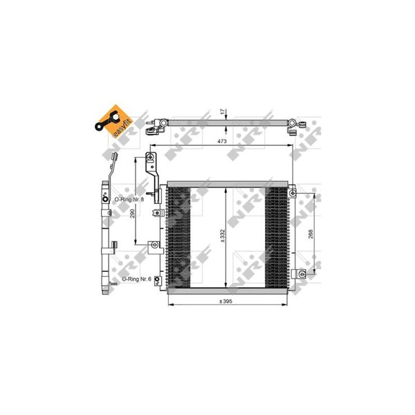Kondensor, klimatanläggning Nrf 350047 NRF