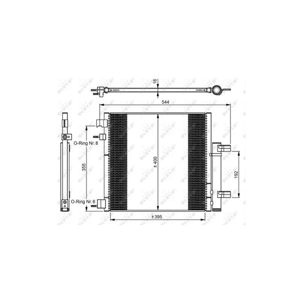 Kondensor, klimatanläggning Nrf 350048 NRF