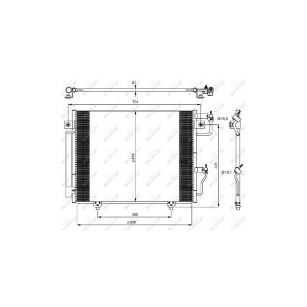 Kondensor, klimatanläggning Nrf 350049 NRF