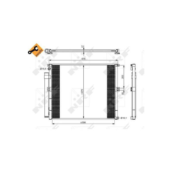 Kondensor, klimatanläggning Nrf 350050 NRF