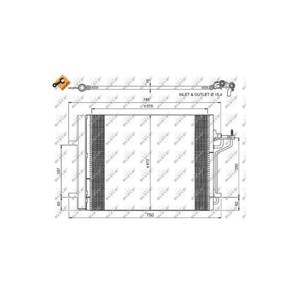 Kondensor, klimatanläggning Nrf 350052 NRF