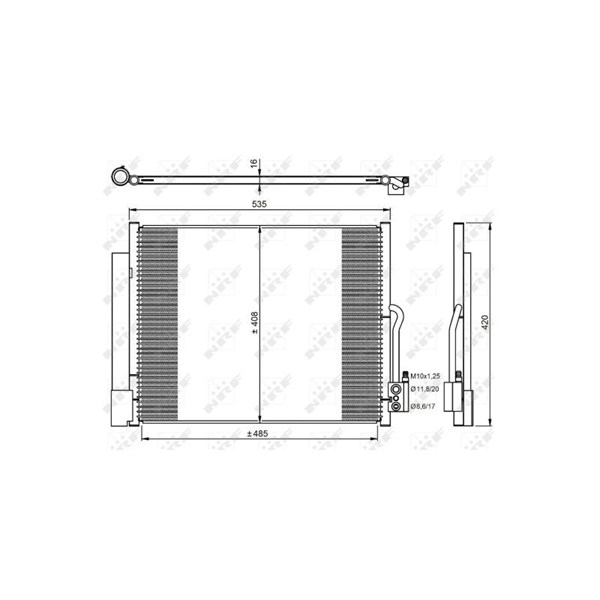 Kondensor, klimatanläggning Nrf 350053 NRF