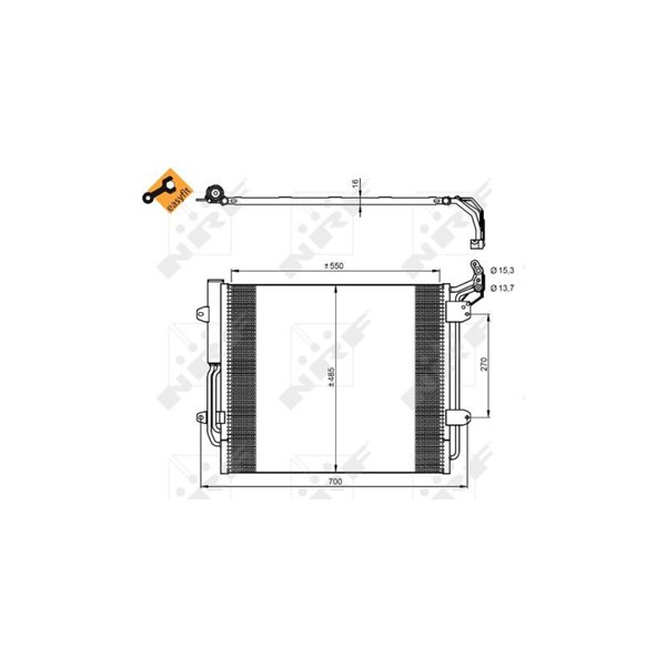 Kondensor, klimatanläggning Nrf 350054 NRF
