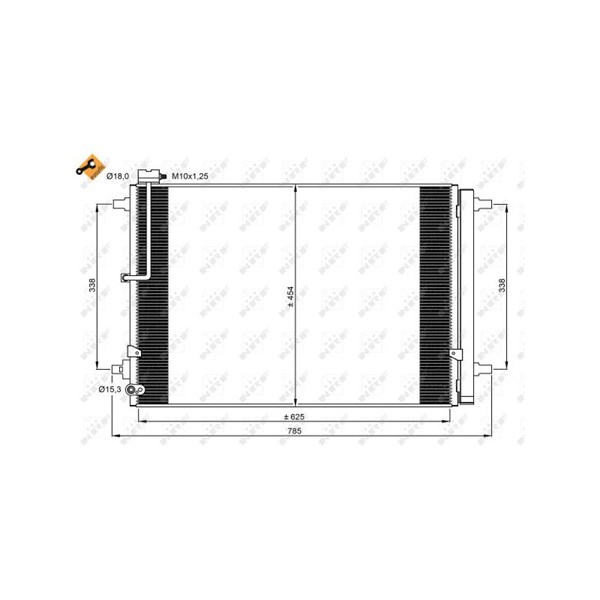 Kondensor, klimatanläggning Nrf 350059 NRF
