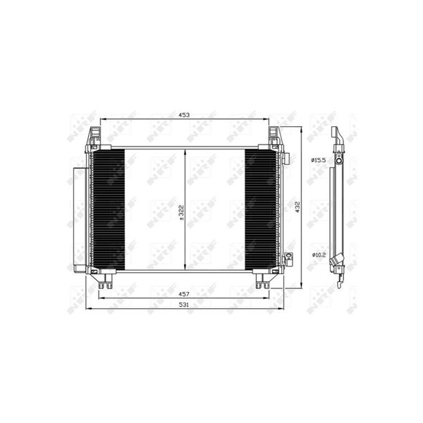 Kondensor, klimatanläggning Nrf 350062 NRF