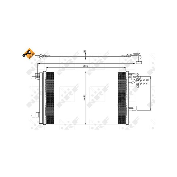 Kondensor, klimatanläggning Nrf 350064 NRF