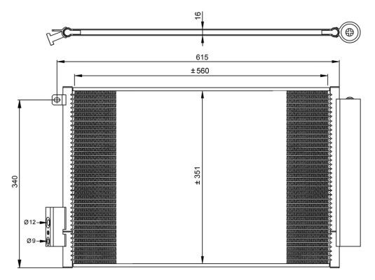 Kondensor, klimatanläggning Nrf 350065 NRF