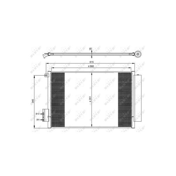 Kondensor, klimatanläggning Nrf 350065 NRF