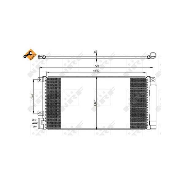 Kondensor, klimatanläggning Nrf 350067 NRF
