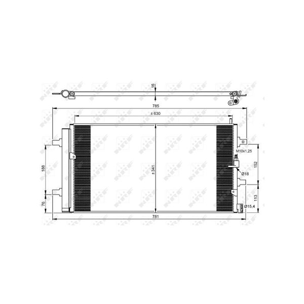 Kondensor, klimatanläggning Nrf 350069 NRF