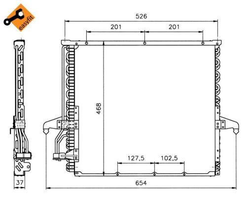 Kondensor, klimatanläggning Nrf 35006 NRF