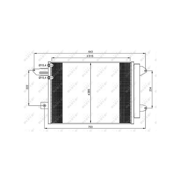 Kondensor, klimatanläggning Nrf 350070 NRF