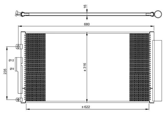 Kondensor, klimatanläggning Nrf 350071 NRF